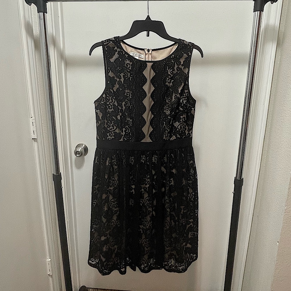 London Times Black Lace Dress